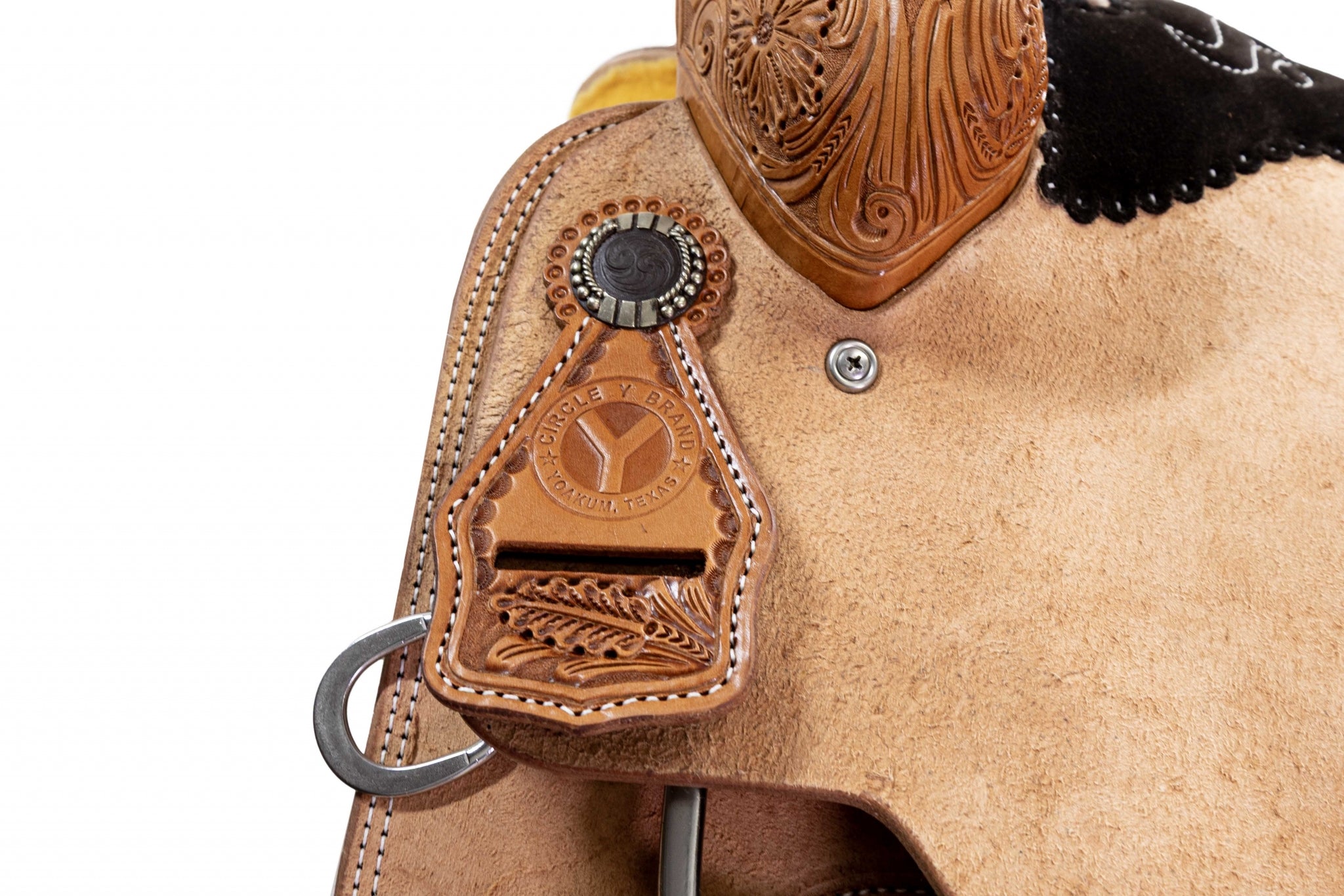 Circle Y PRCA 1/4 Tooled Team Roper Wyoming Saddle