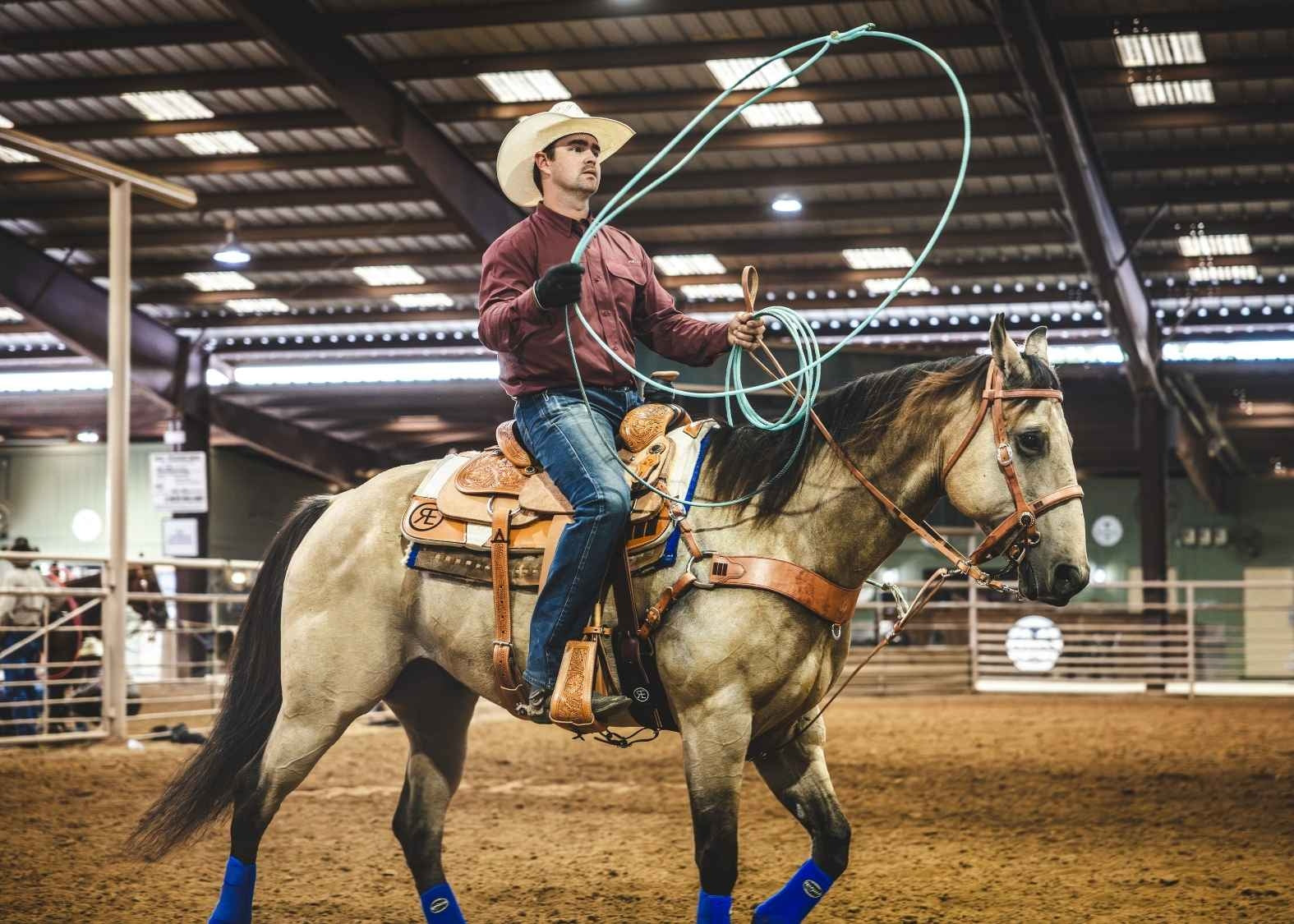 Circle Y PRCA 1/4 Tooled Team Roper Wyoming Saddle