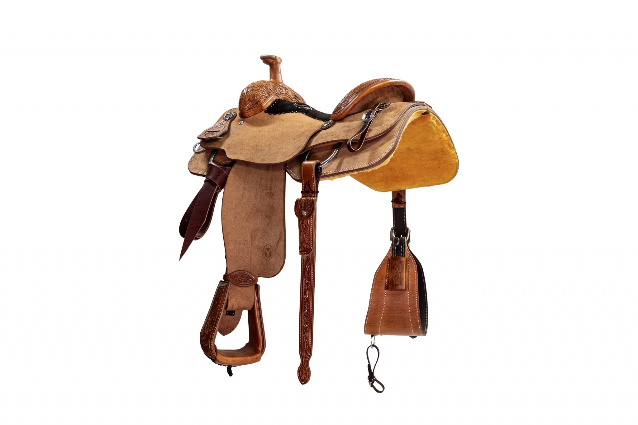 Circle Y PRCA 1/8 Tooled Team Roper Wyoming Saddle