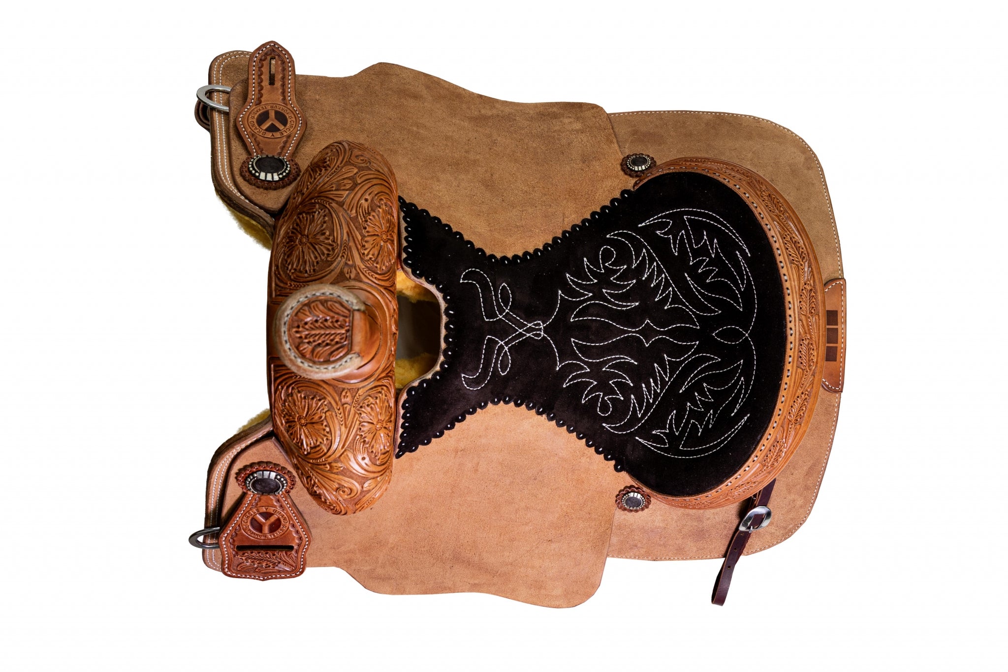 Circle Y PRCA 1/8 Tooled Team Roper Wyoming Saddle