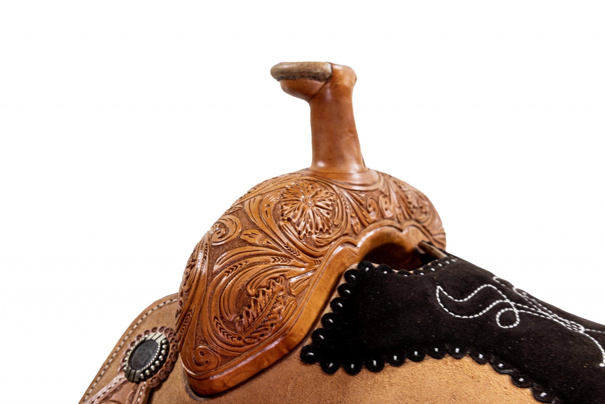 Circle Y PRCA 1/8 Tooled Team Roper Wyoming Saddle
