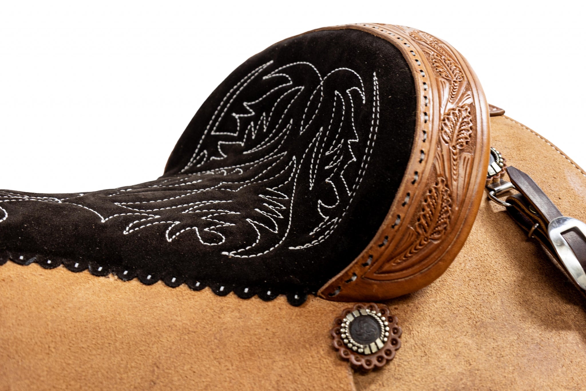 Circle Y PRCA 1/8 Tooled Team Roper Wyoming Saddle