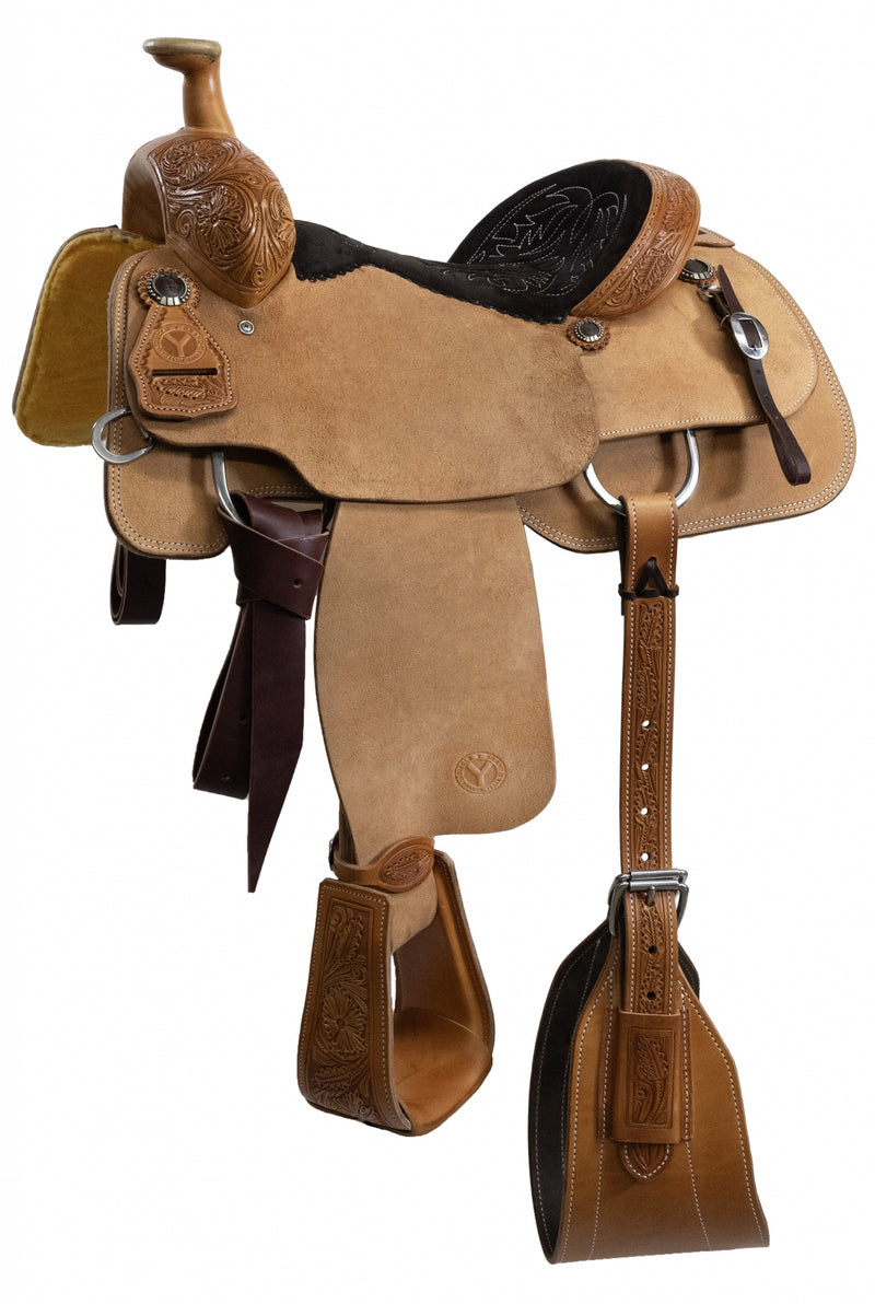 Circle Y PRCA 1/8 Tooled Team Roper Wyoming Saddle