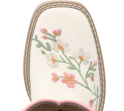 Smoky Mountain Youth Girls Desert Bloom Embroidered Leather Western Boots