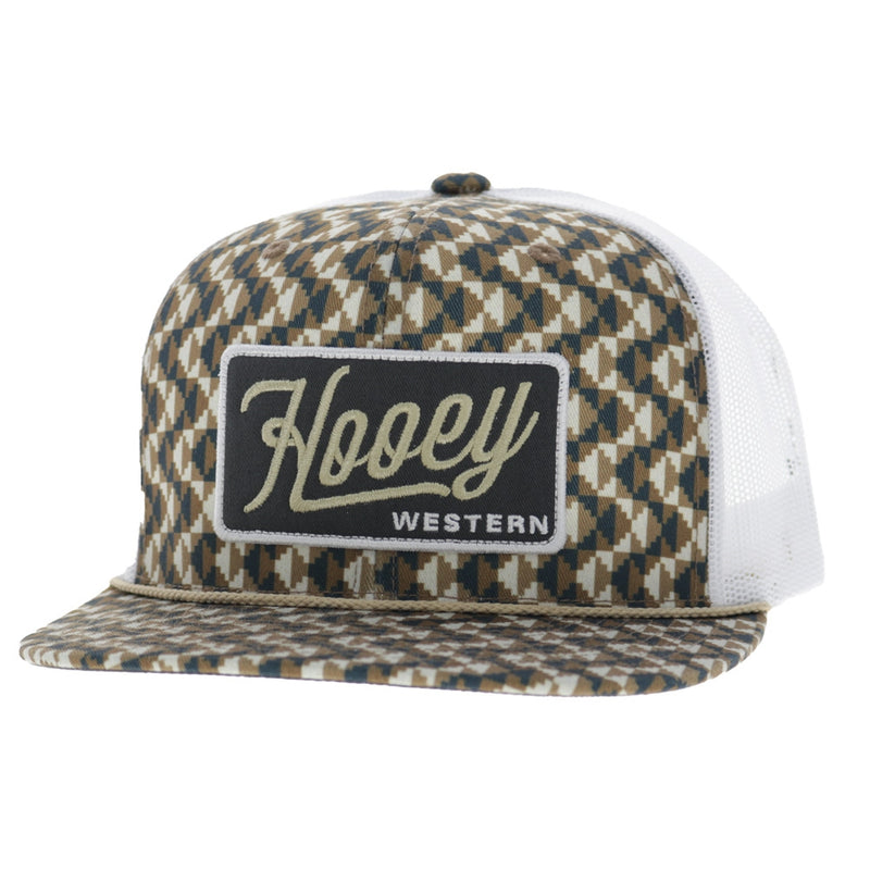 Hooey Lakota 6-Panel Trucker Hat with Black/Cream Patch
