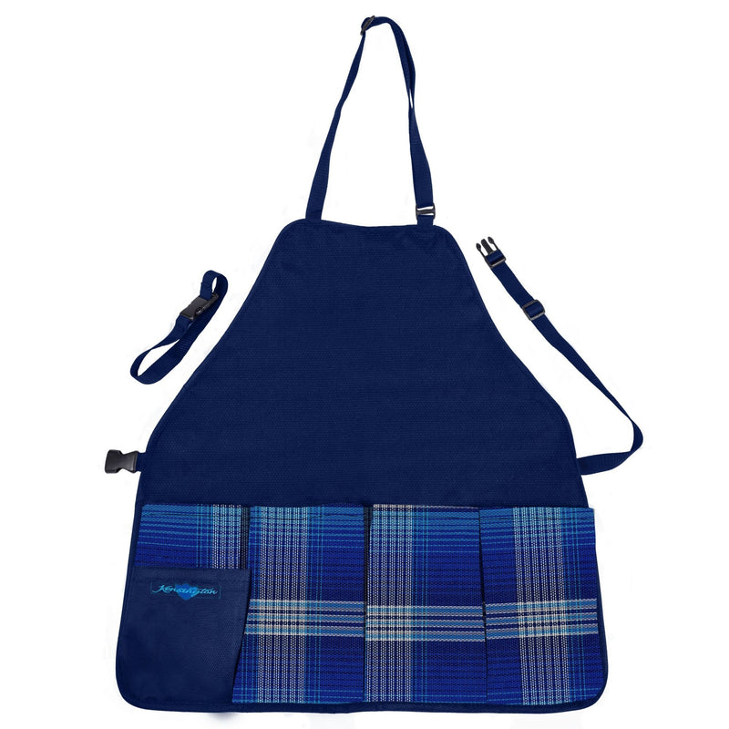 Kensington Grooming Apron Blue Ice Plaid
