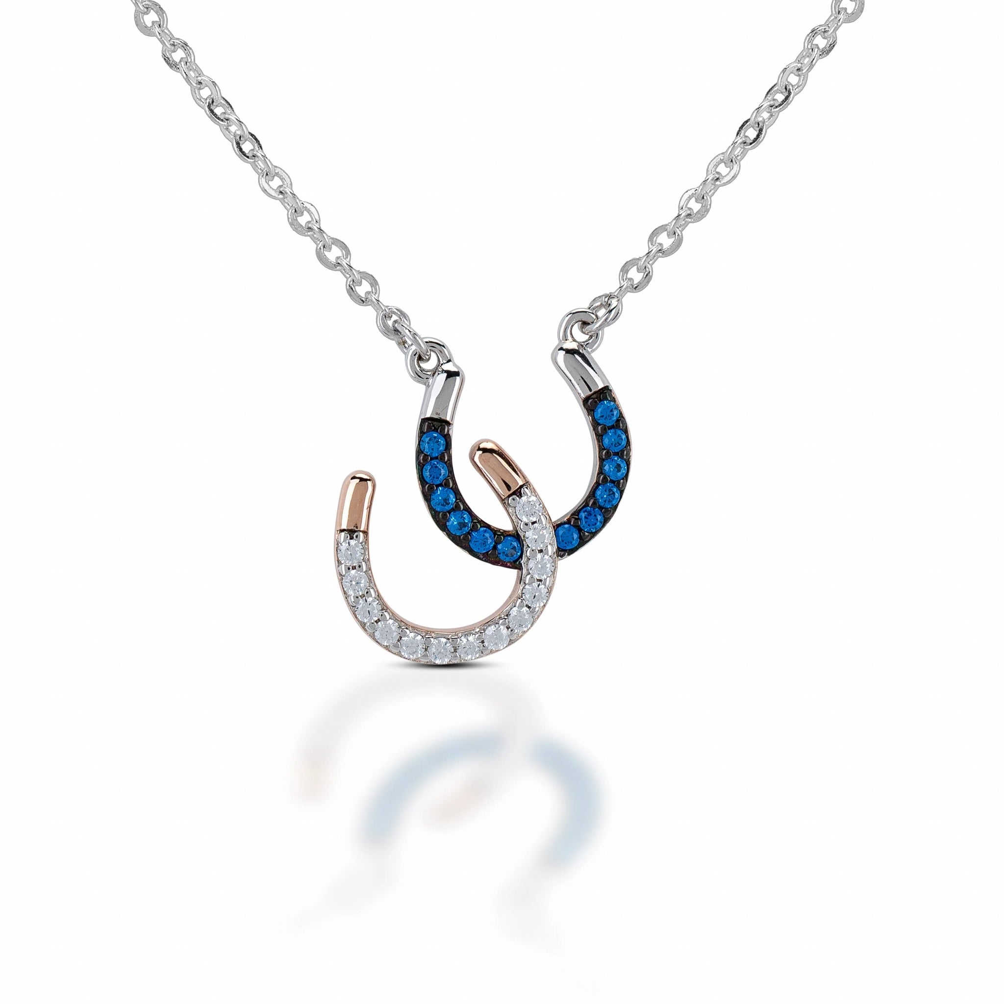Equestrian Jewelry Double Horseshoe Necklace