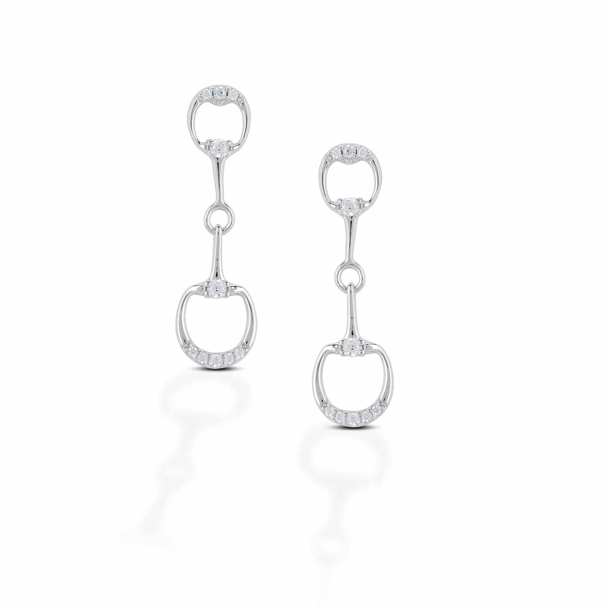 Equestrian Jewelry Diamond Bit Dangle Earrings