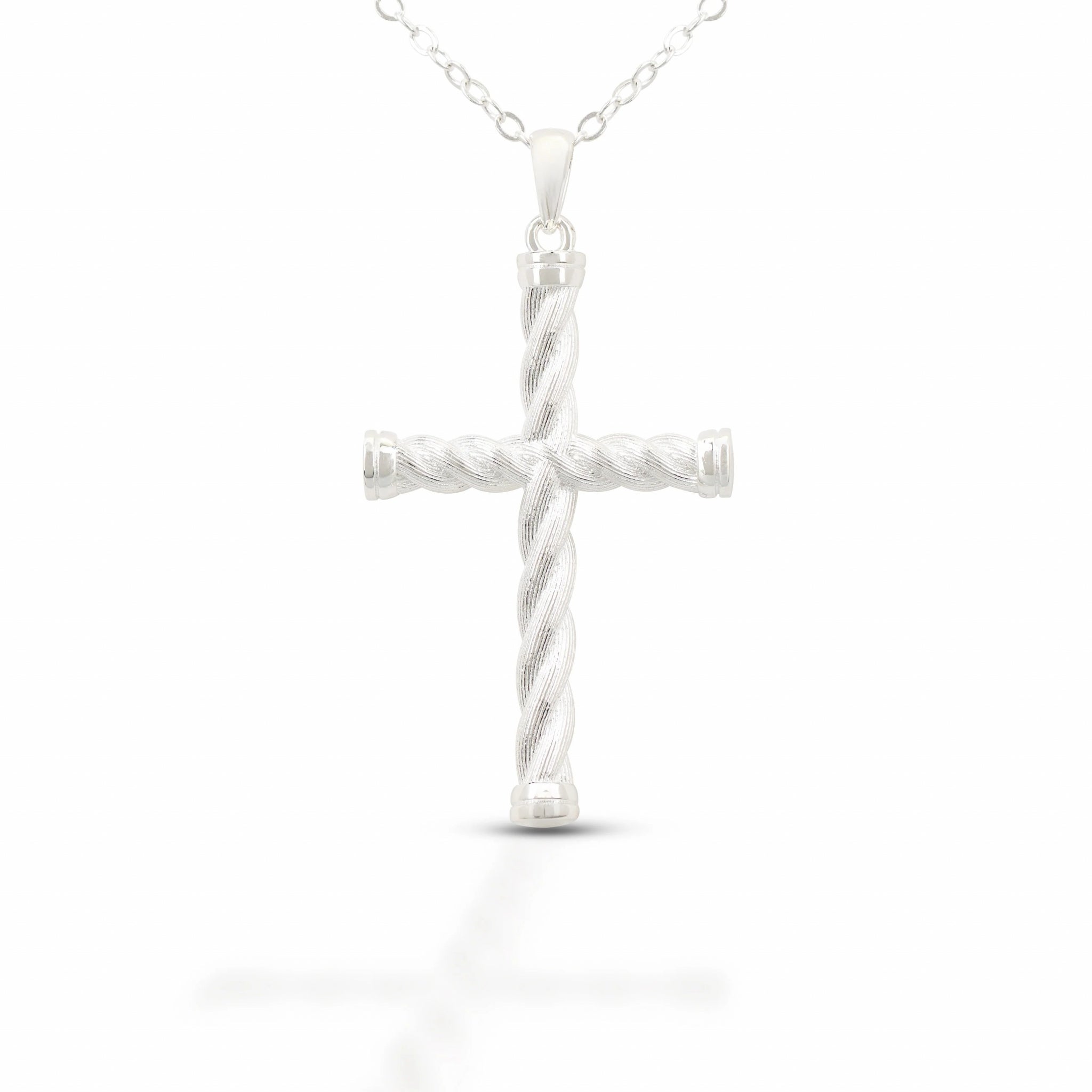 Equestrian Jewelry Twisted Cross Pendant Necklace