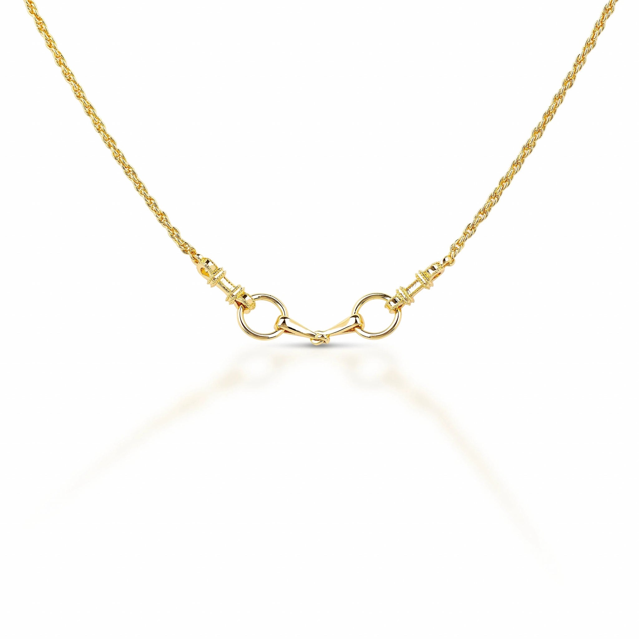 Equestrian Jewelry Snaffle Bit Necklace In Gold