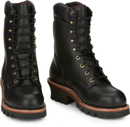 Chippewa Mens Super DNA 9" Waterproof Steel Toe Insulated Logger Boots