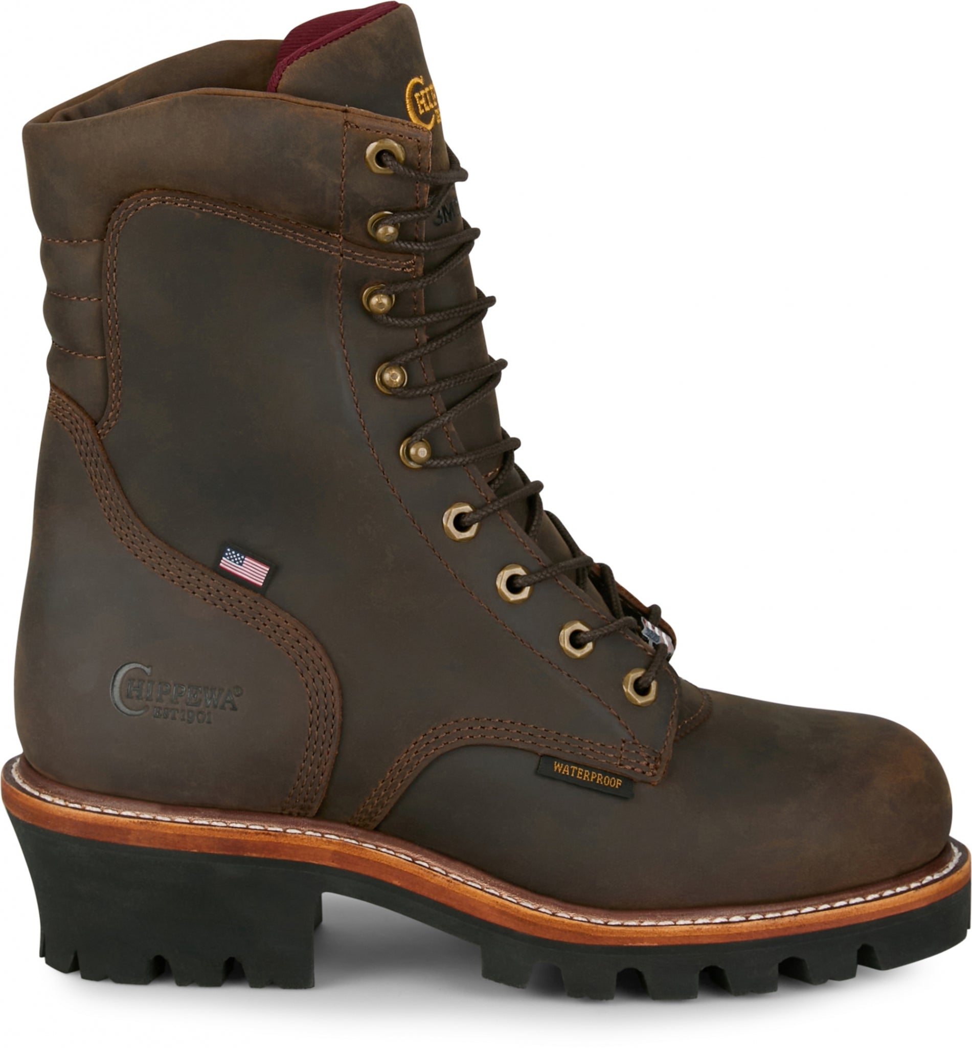 Chippewa Mens Super Logger 9" Waterproof Insulated Steel Toe Boots