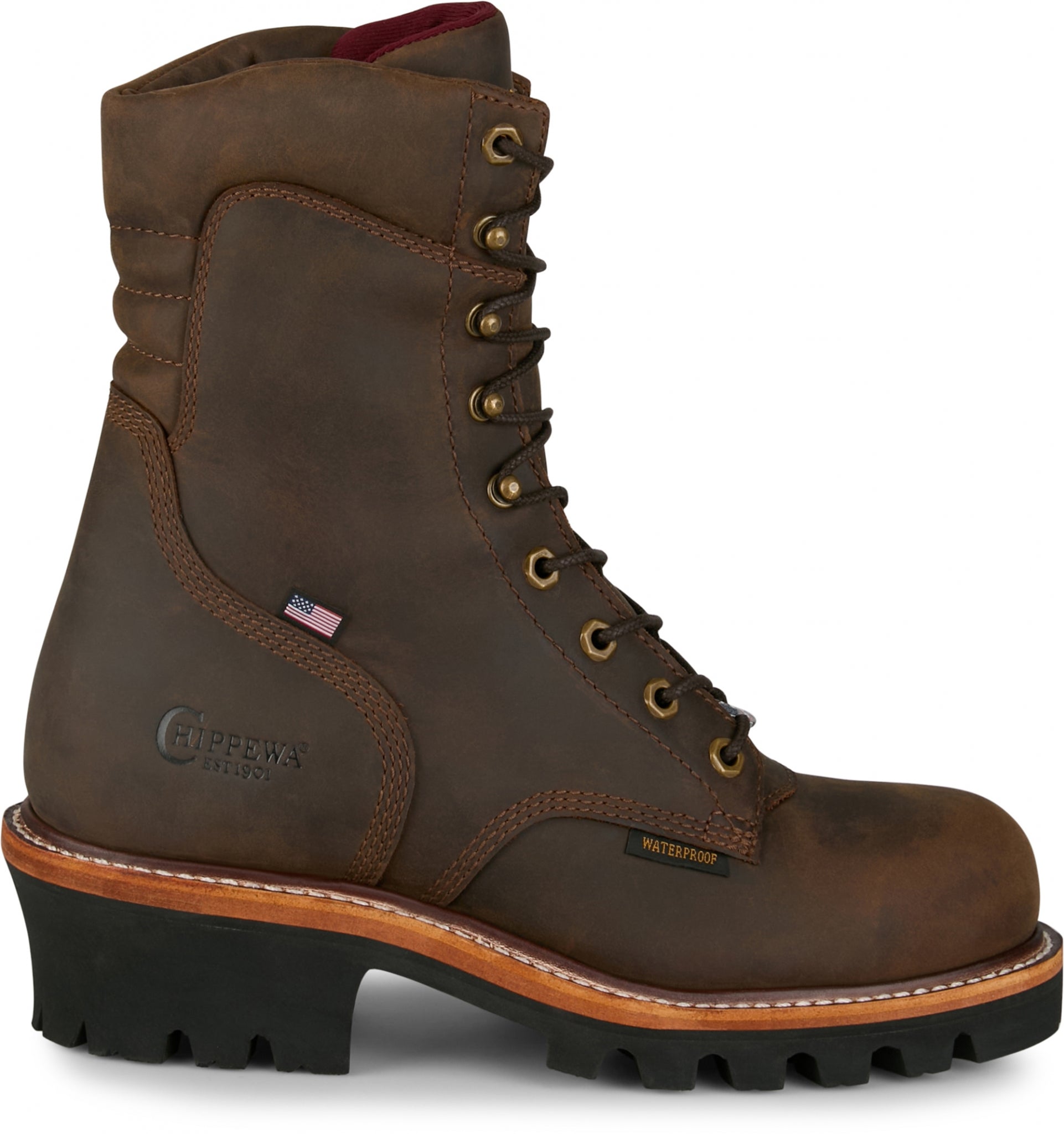 Chippewa Mens Super Logger 9" Waterproof Steel Toe Boots