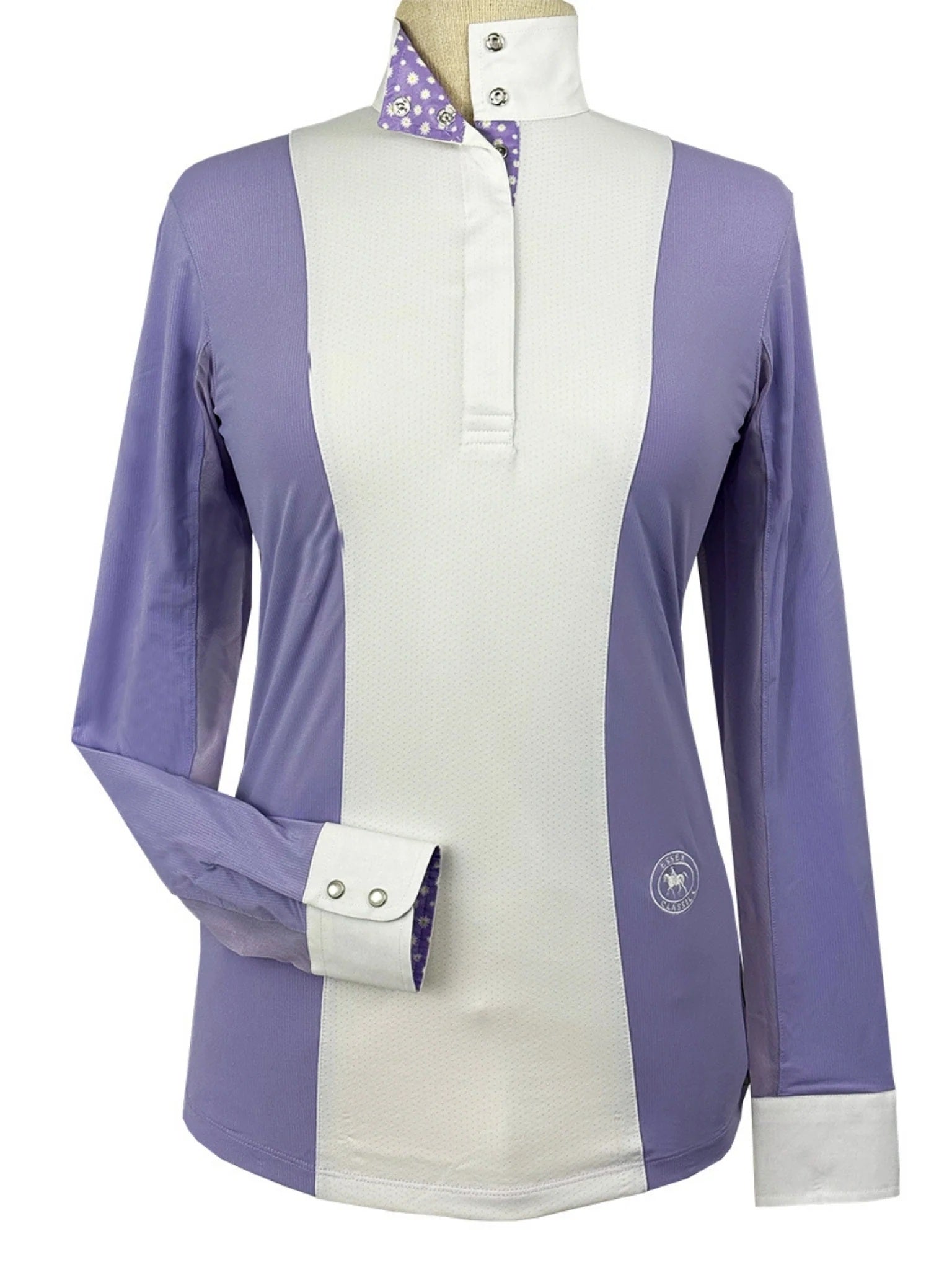 Essex Classics Ladies "Luna II" Lavender with Daisy Delight Long Sleeve Performance Show Shirt