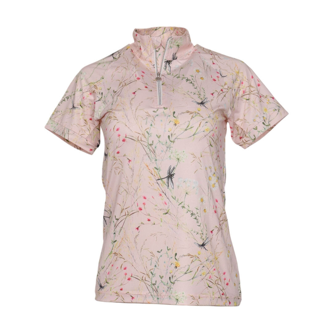Dapplebay Ladies Dragonfly Meadow 1/4 Zip SS Riding Top