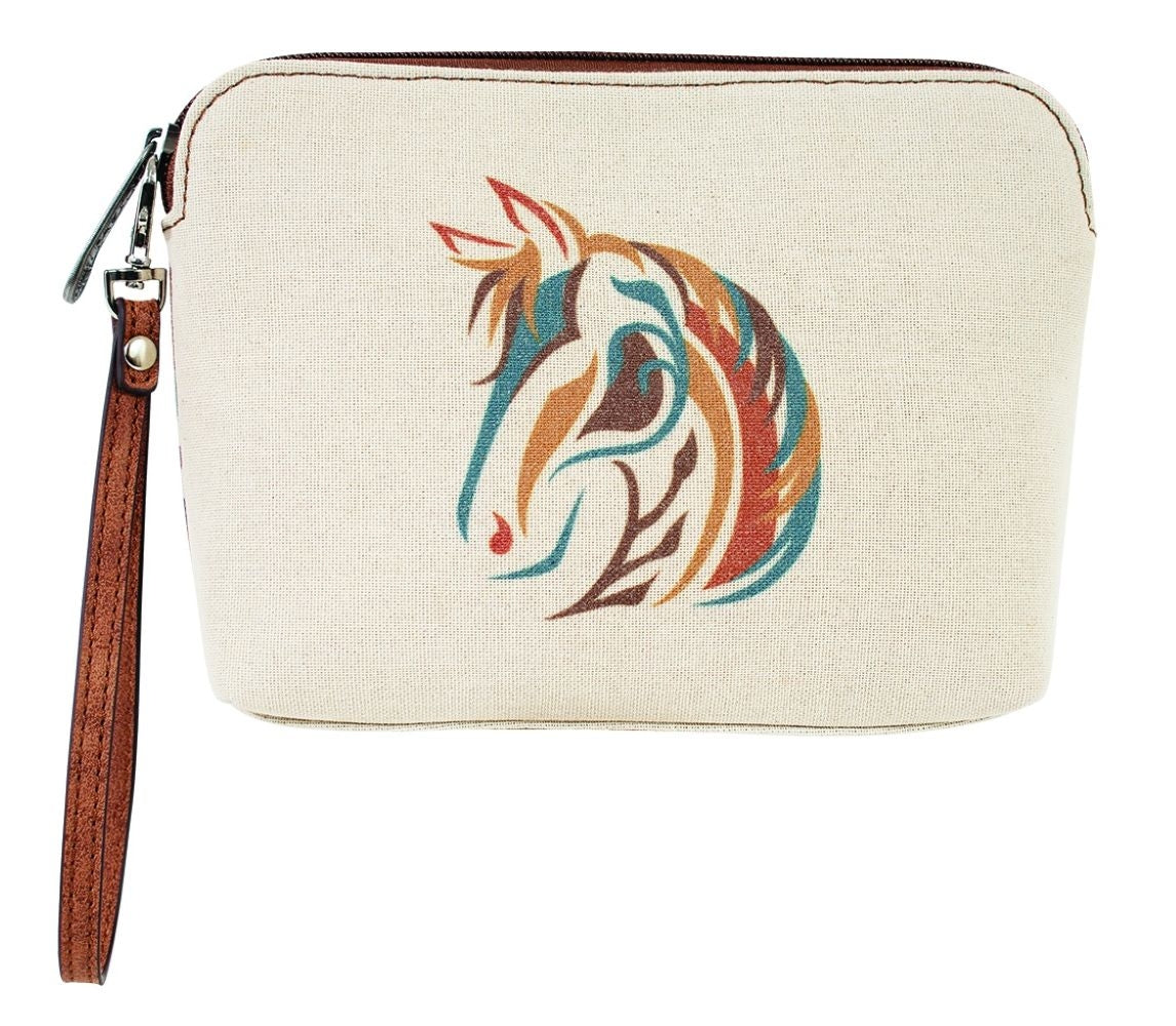 Justin Ladies Cosmetic Pouch with Horse Head