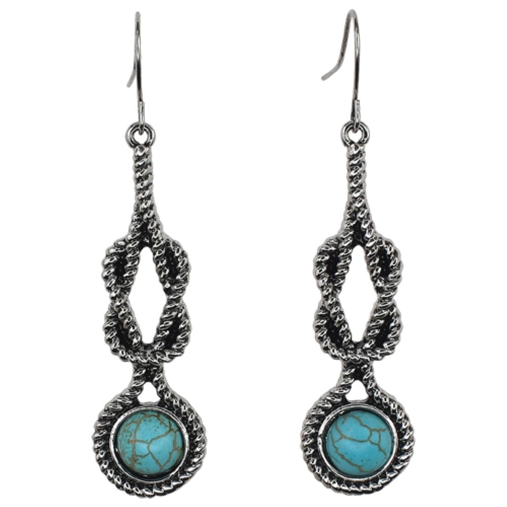 Justin Drop Dangle Square Knot Earrings