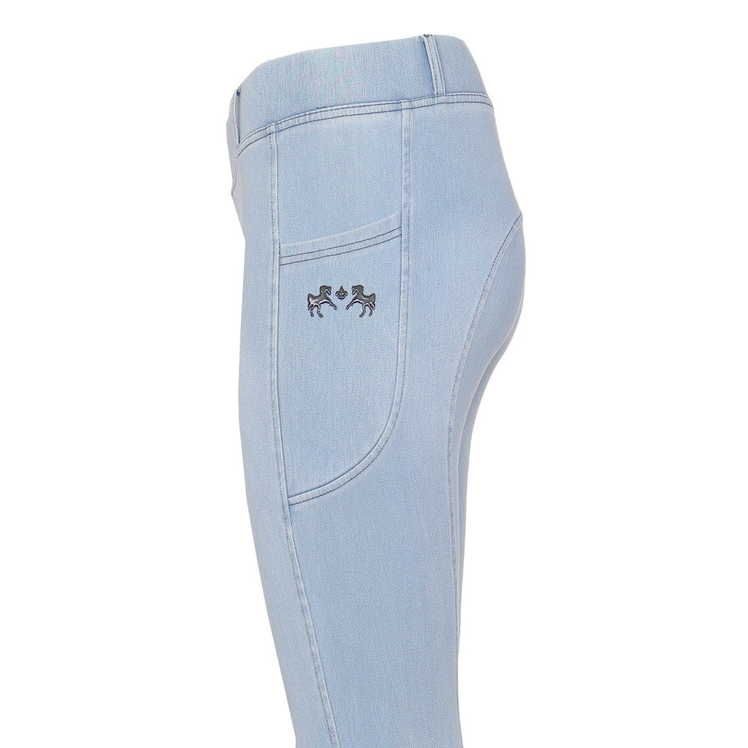 Equine Couture Ladies Denim KP Tights with Phone Pocket