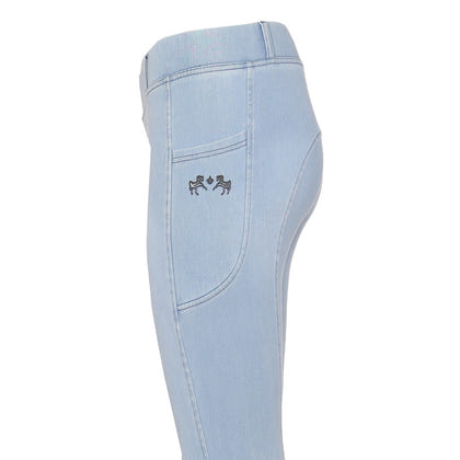 Equine Couture Ladies Denim KP Tights with Phone Pocket