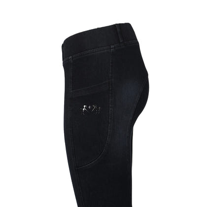 Equine Couture Ladies Denim KP Tights with Phone Pocket