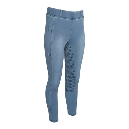 Equine Couture Ladies Denim FS Tights with Phone Pocket