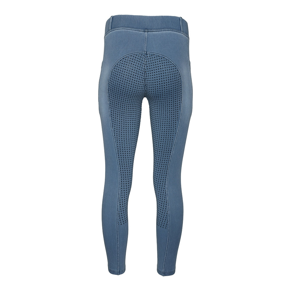 Equine Couture Ladies Denim FS Tights with Phone Pocket