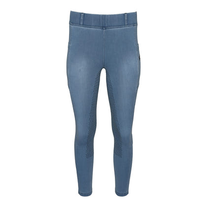 Equine Couture Ladies Denim FS Tights with Phone Pocket