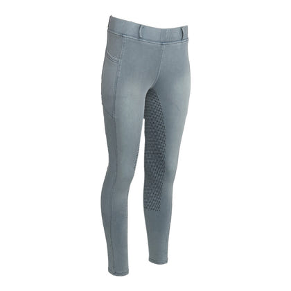 Equine Couture Ladies Denim FS Tights with Phone Pocket