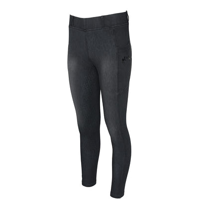 Equine Couture Ladies Denim FS Tights with Phone Pocket