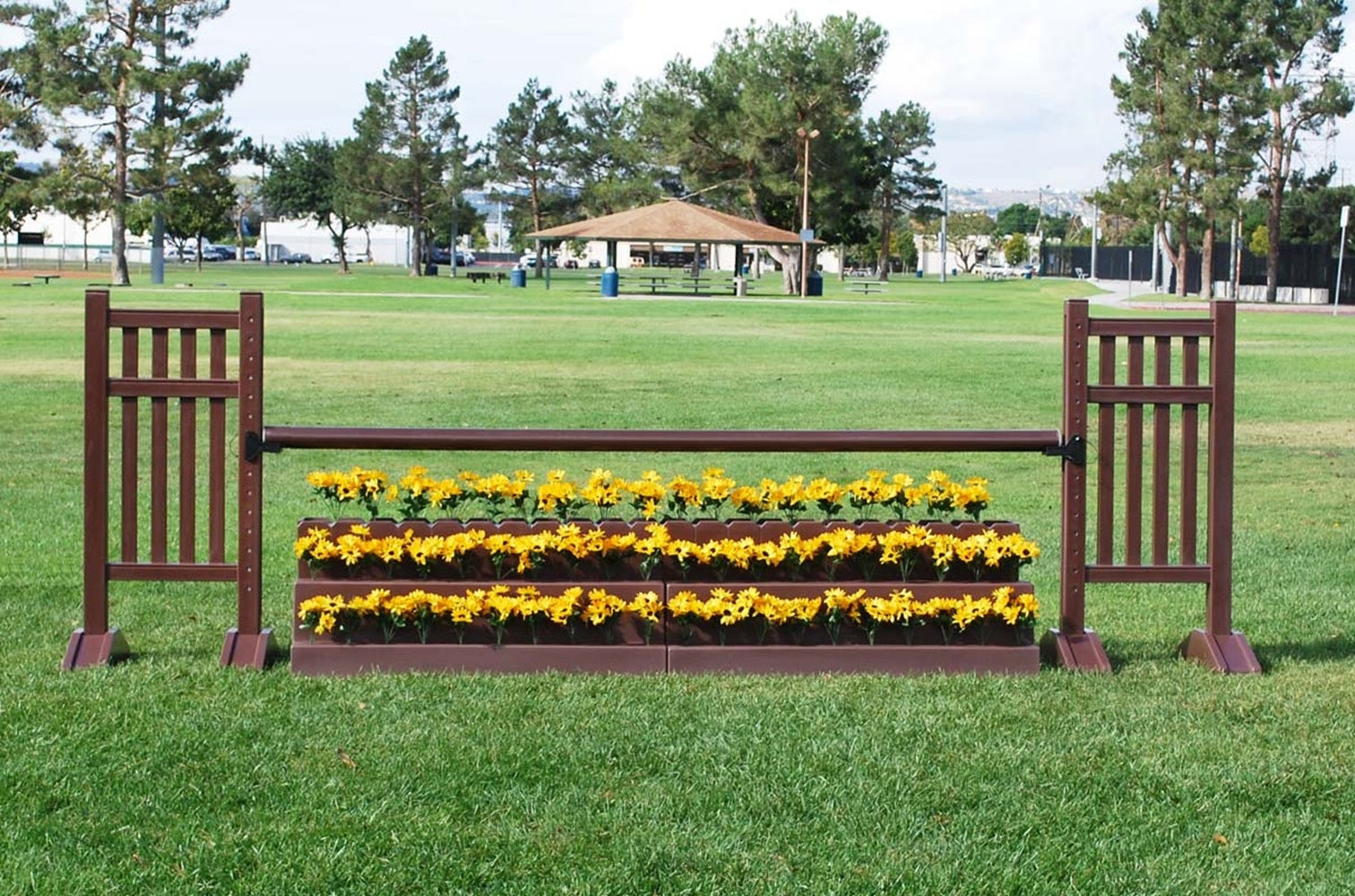 Burlingham Sports Vertical Slat Solid Color 5 Ft Jump Standards