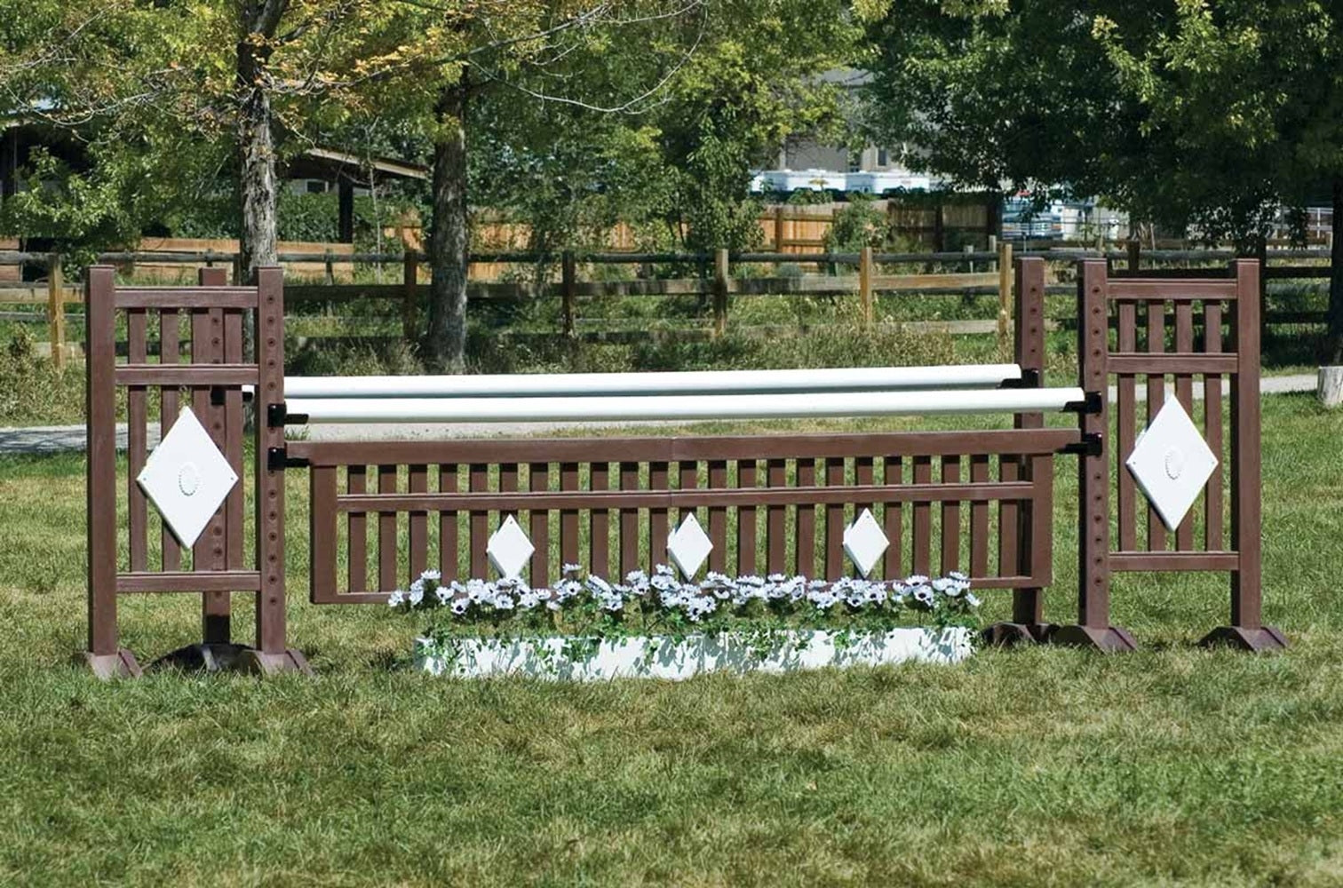 Burlingham Sports Straight Picket Diamond Two Tone 5 Ft Jump Standards