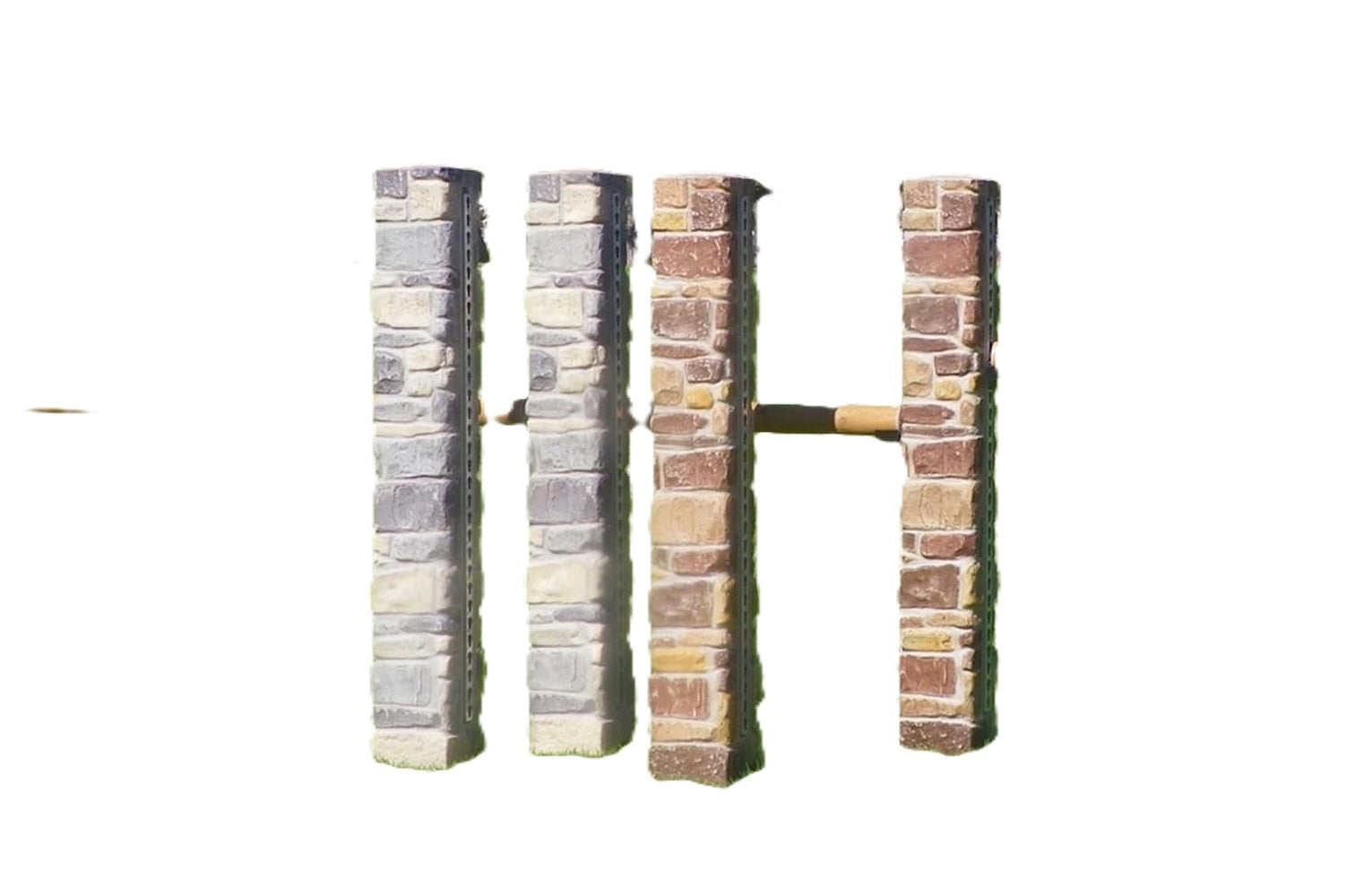 Burlingham Sports Stone Column Standards with Track