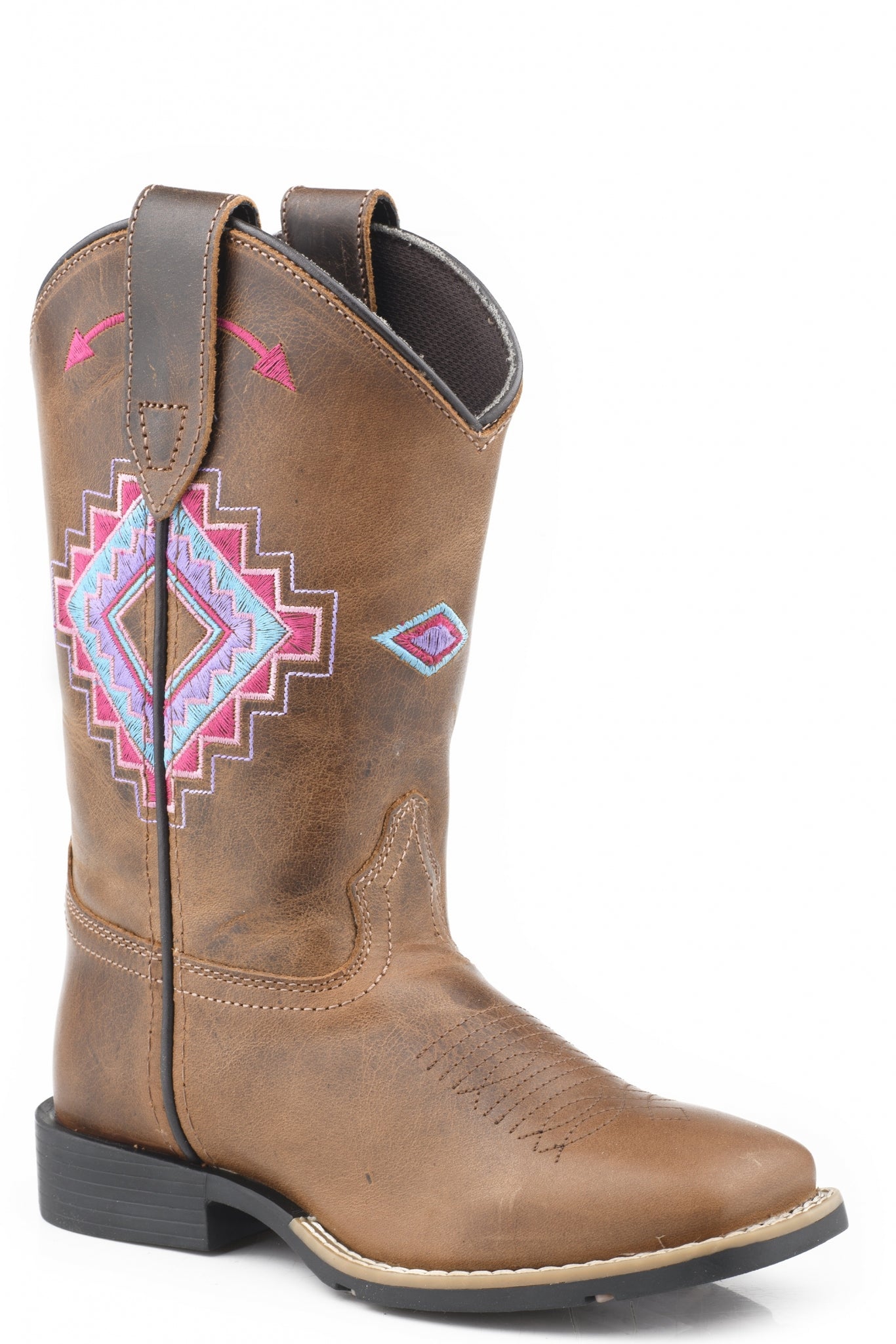 Roper Little Girls Leather Upper Western Boots
