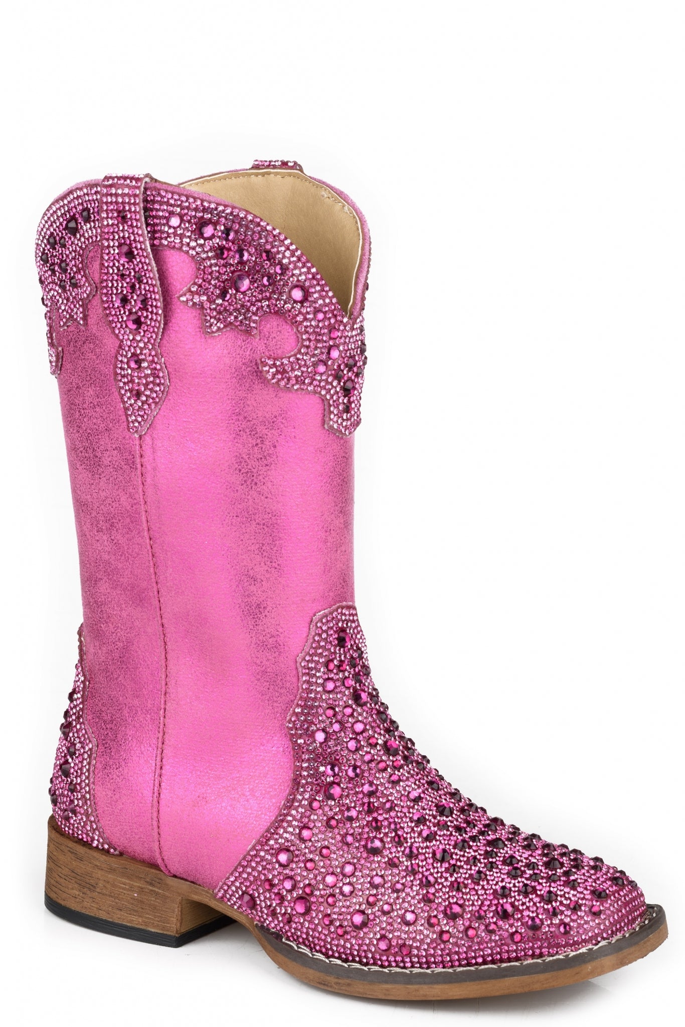 Roper Little Girls Faux Leather Western Boots