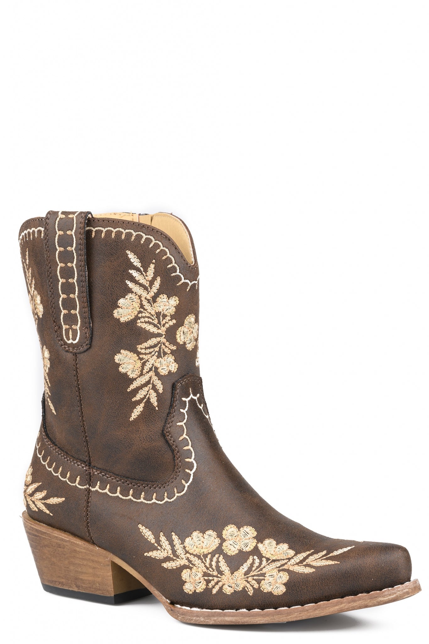 Roper Ladies Brown Floral 8" Fashion Boots