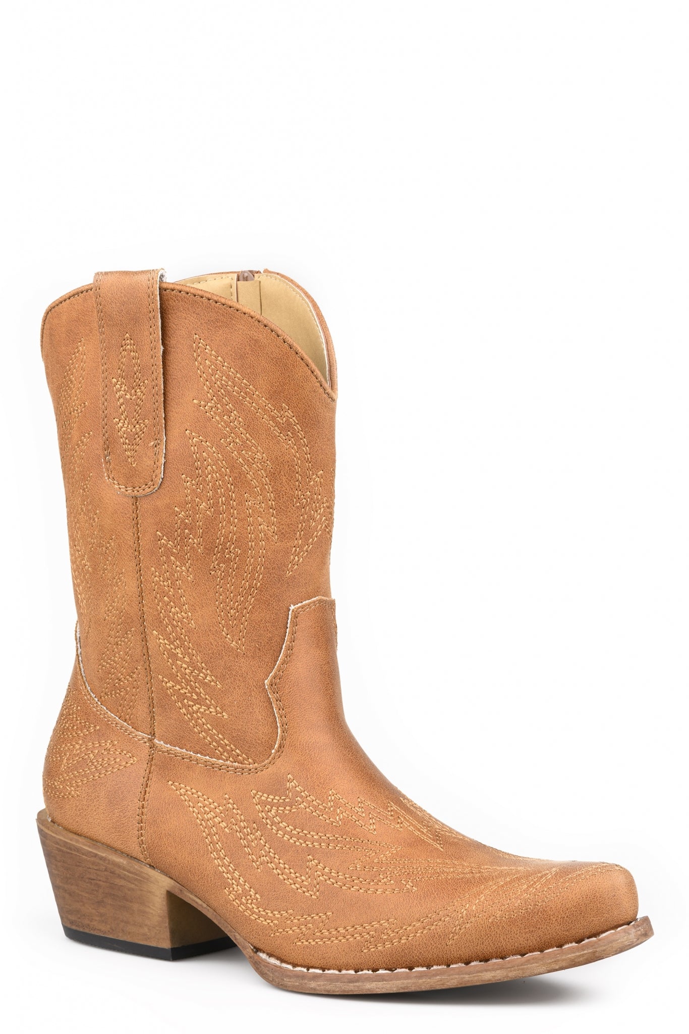 Roper Ladies Tan 9" Western Stitch Design Boots