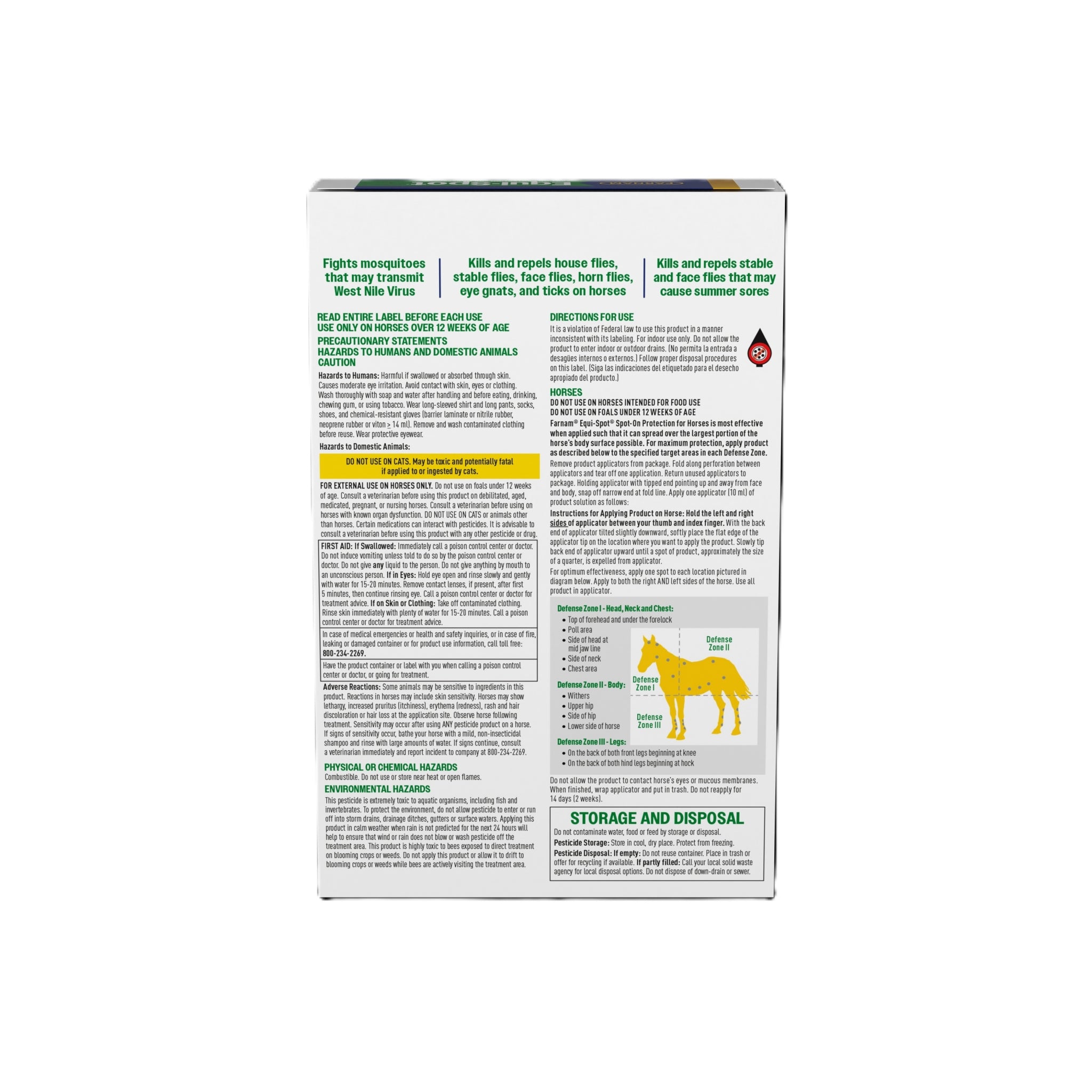 Farnam Equi-Spot - Spot-On Fly Control For Horses