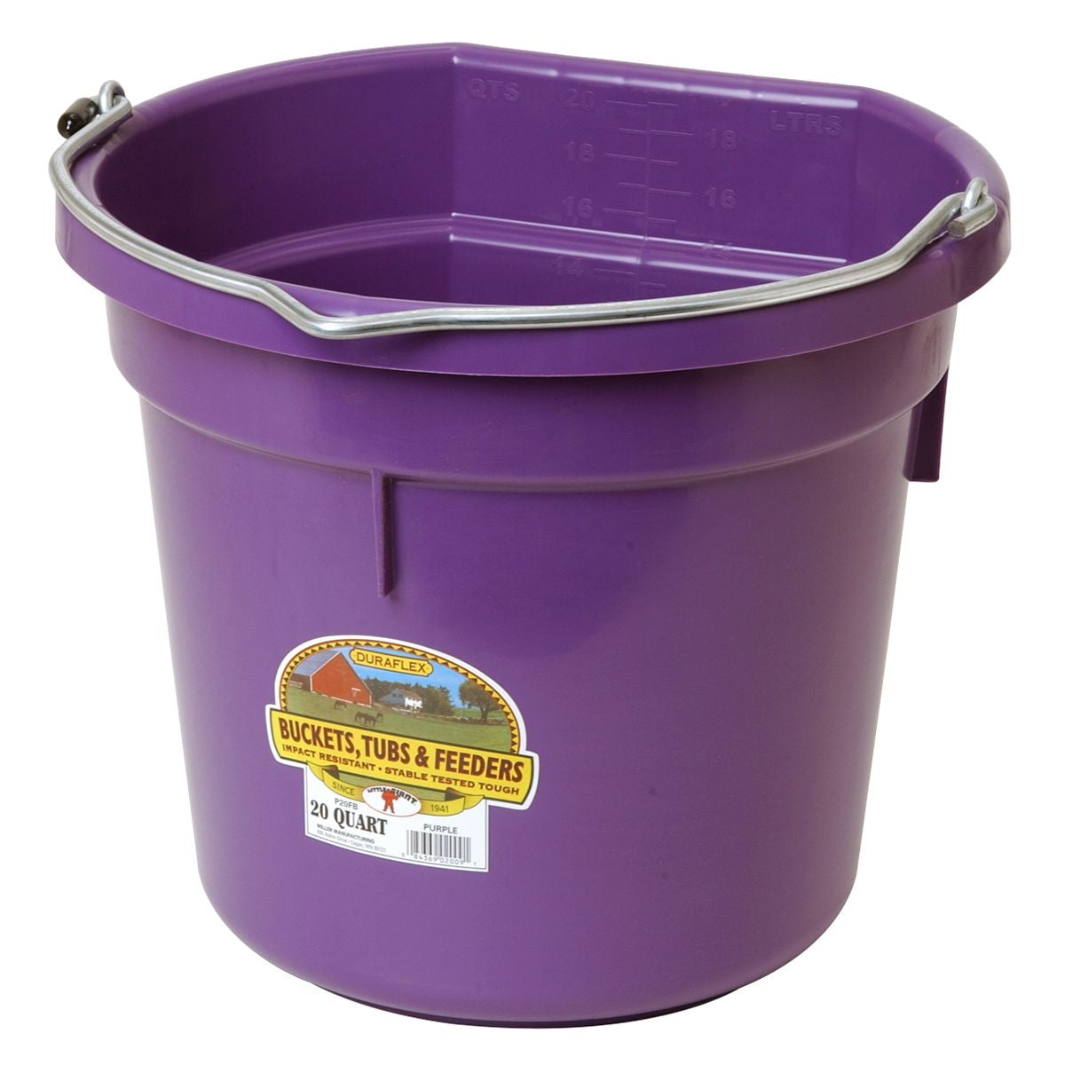 Little Giant DuraFlex Plastic Flat Back Bucket