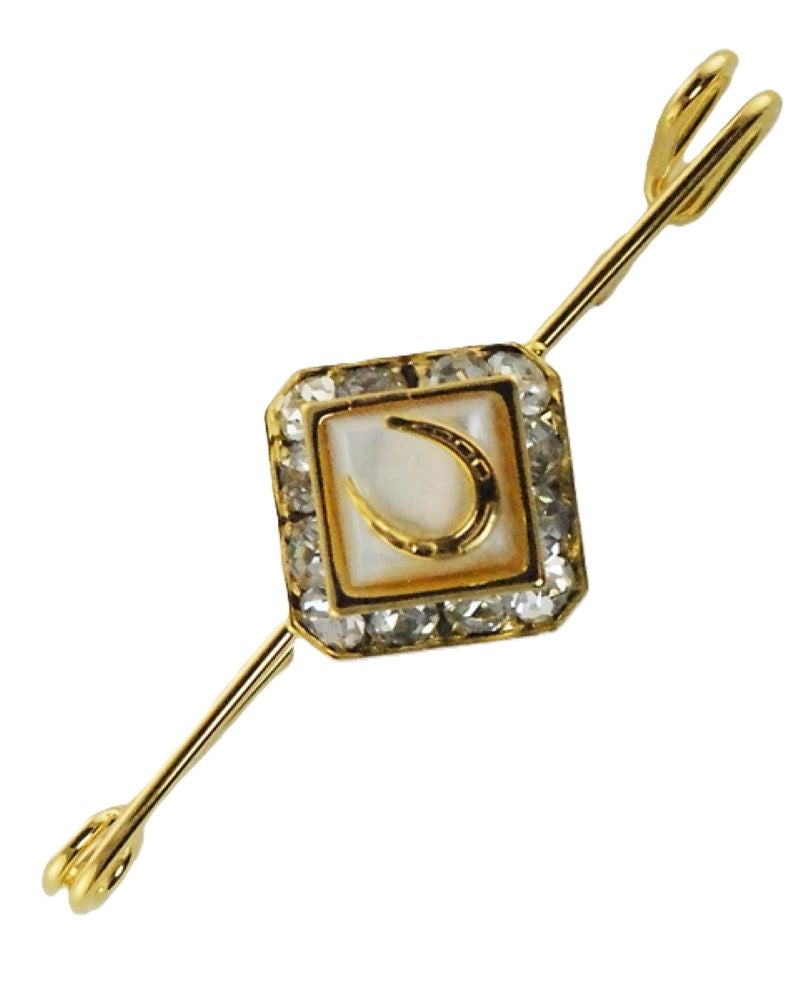 Finishing Touch Horseshoe Stock Pin with Crystals