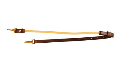 Adjust Leather/Latex TubingSide Rein 38-48 Bk/Gry