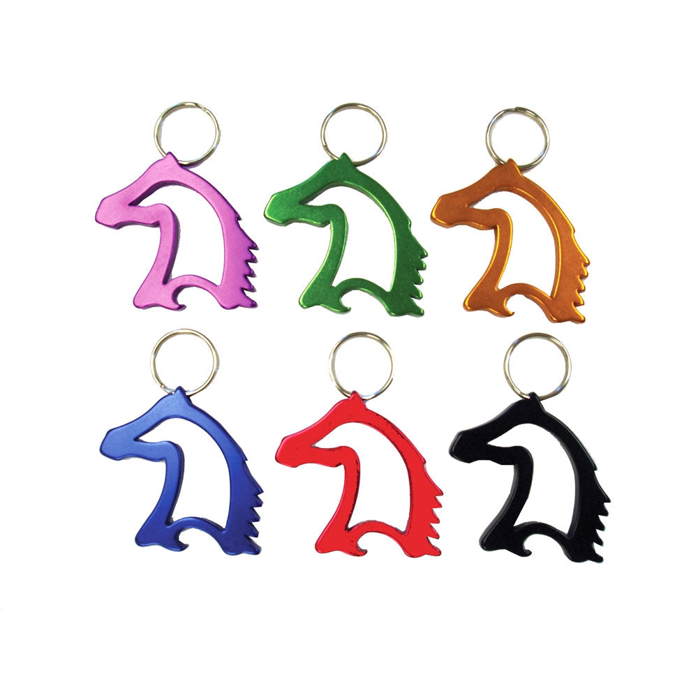 Horse Head Key Chain Bottle Opener - 6 Pack