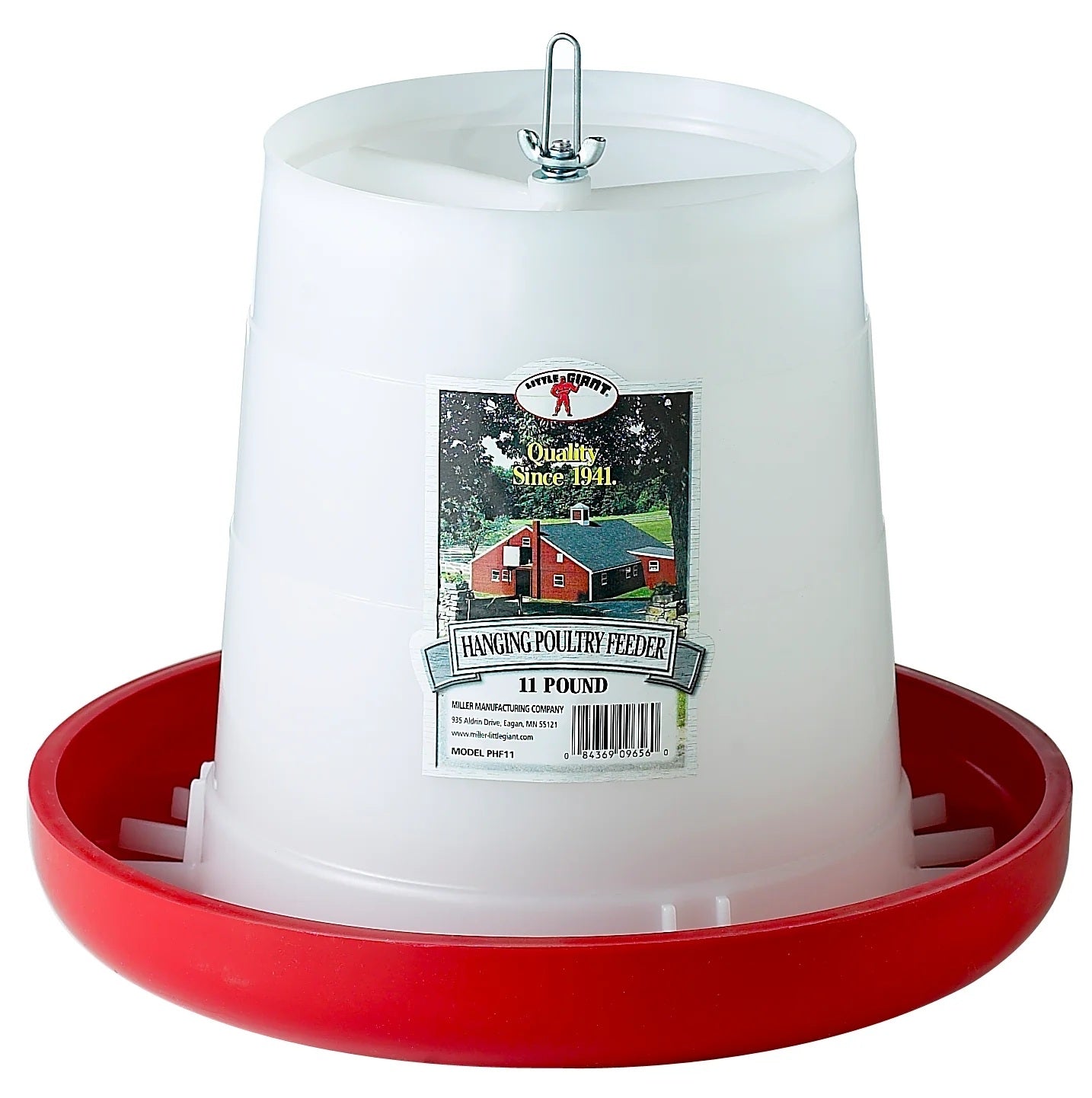 Hanging Poultry Feeder 3lb Red
