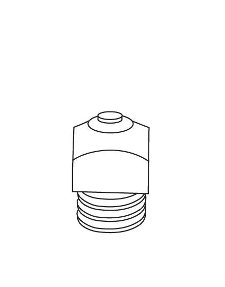 Stud #17, 3/8" tall, 4 sided, curved top