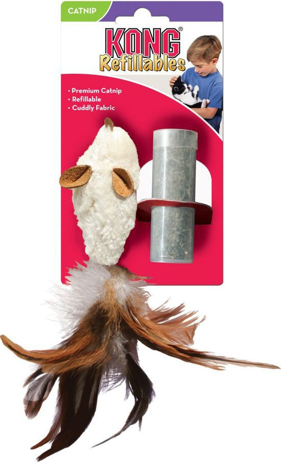 KONG Refillable Feather Mouse Cat Toy