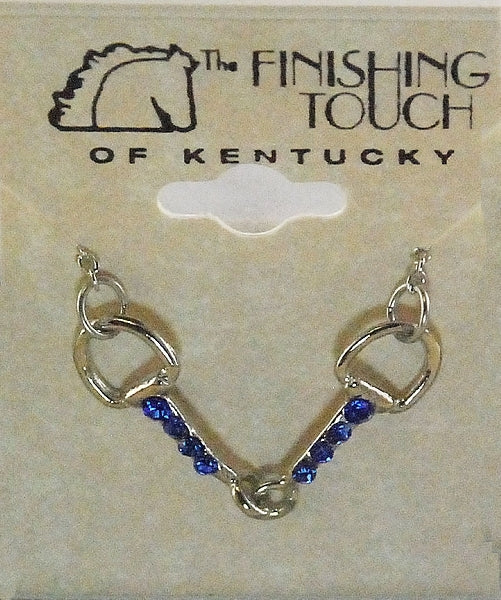 Finishing Touch Snaffle Bit with Sapphire Stones Necklace
