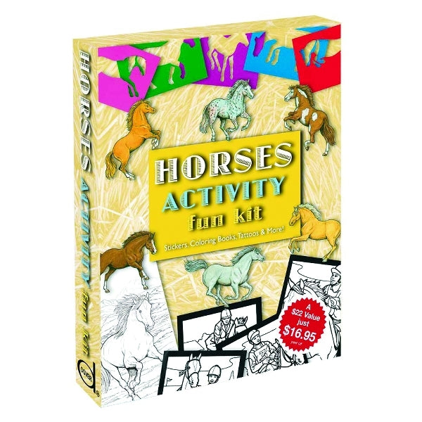 Horses Activity Fun Kit W Coloring Books & Stickers