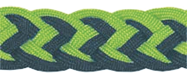 Tory Braided Barrel Rein With Knots Blk/Gry