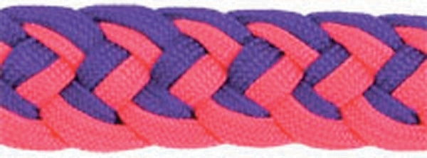 Tory Braided Barrel Rein With Knots Blk/Gry