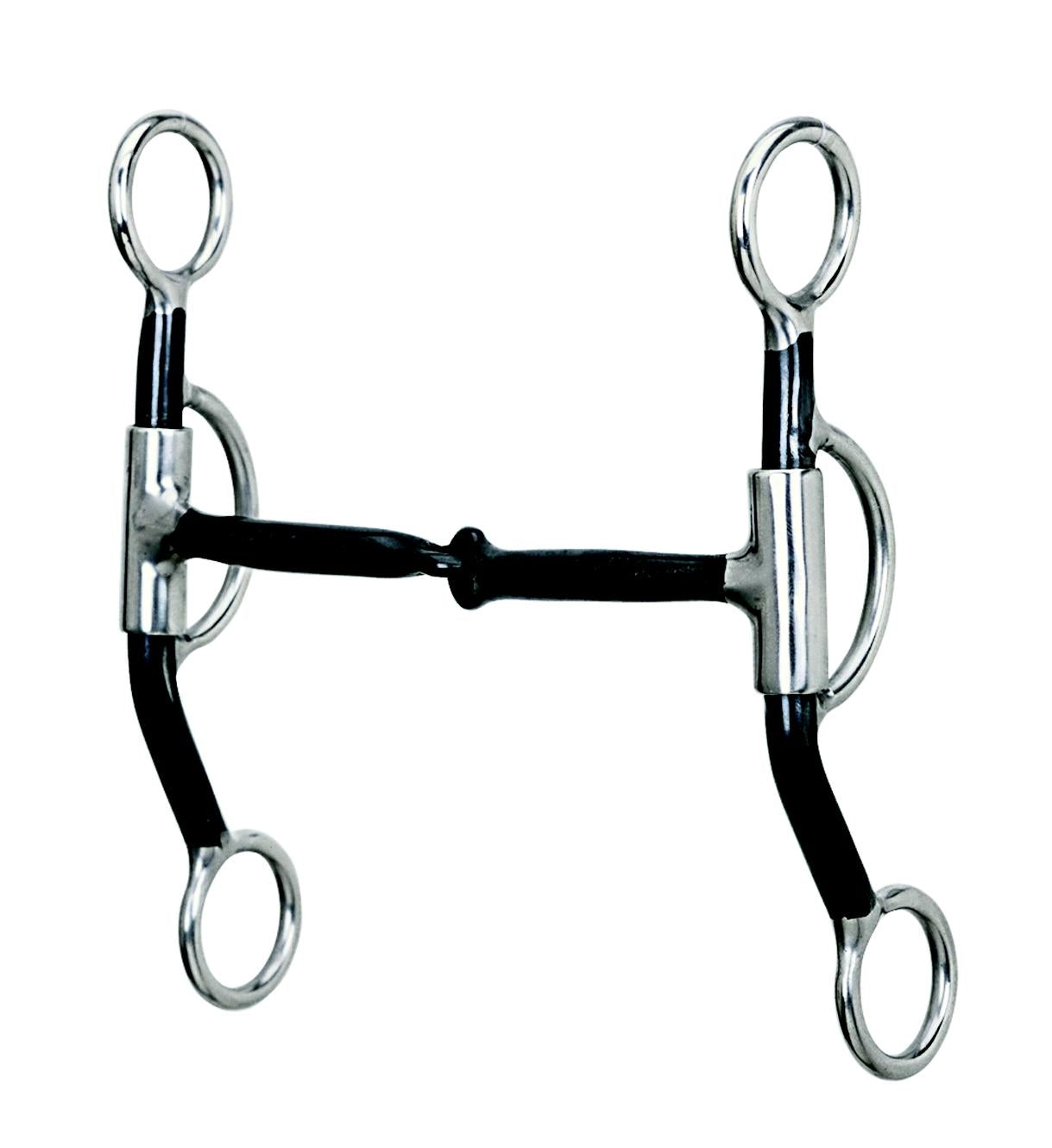 Weaver SS Black Snaffle Double Rein Bit