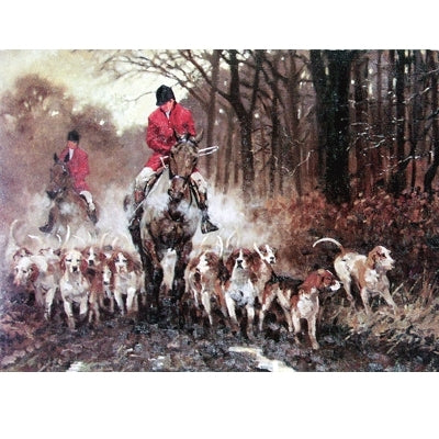 Leaving Covert (Fox Hunting) Blank Greeting Cards - 6 Pack